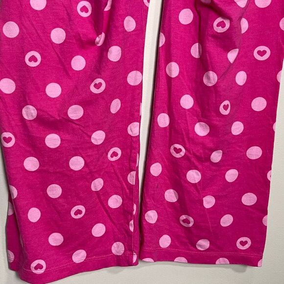 Disney Minnie Mouse Women's Pink Polka Dot Pajama Capris - Picture 8 of 9